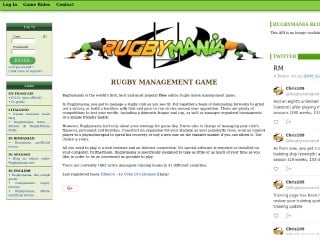 Screenshot sito: Rugby Mania