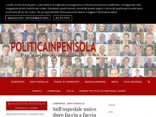 Screenshot sito: Politica in Penisola