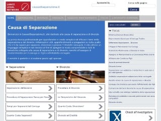 Screenshot sito: Causa di Separazione