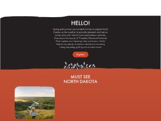 Screenshot sito: North Dakota Tourism