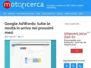 Screenshot sito: Motoricerca.net