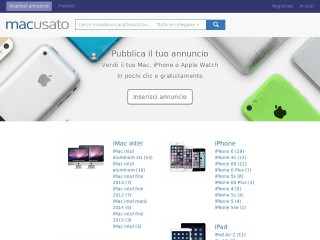 Screenshot sito: Mac Usato