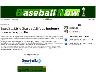 Screenshot sito: Baseballnow