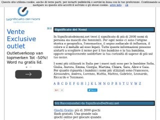Screenshot sito: Significatodeinomi.net
