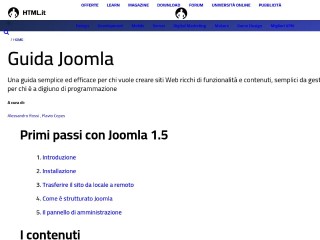 Screenshot sito: Guida a Joomla!