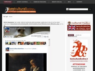 Screenshot sito: Beni Culturali Online