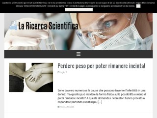 Screenshot sito: La Ricerca Scientifica
