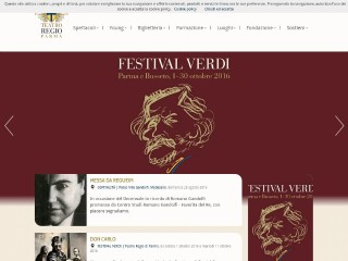 Screenshot sito: Teatro Regio di Parma