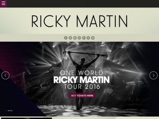 Screenshot sito: Ricky Martin