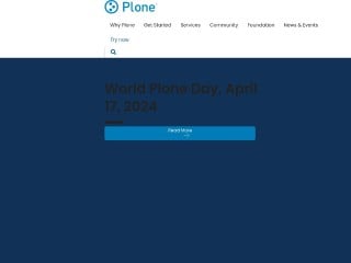 Screenshot sito: Plone