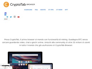 Screenshot sito: CryptoTab Browser