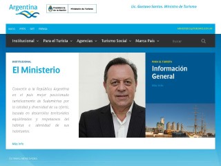 Screenshot sito: Secretaría de Turismo Argentina