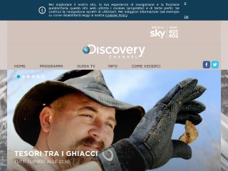Screenshot sito: Discovery Channel