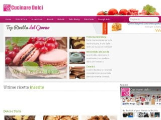 Screenshot sito: Cucinare Dolci