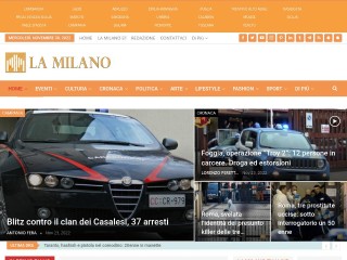 Screenshot sito: La Milano