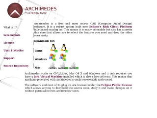 Screenshot sito: Archimedes