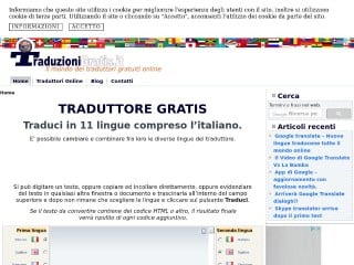 Screenshot sito: TraduzioniGratis.it