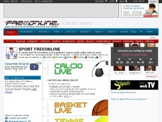 Screenshot sito: Freeonline Sport