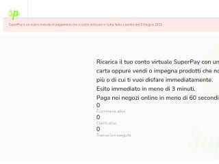 Screenshot sito: SuperPay