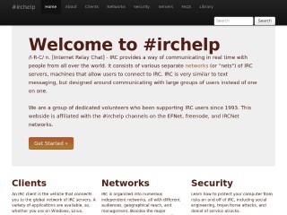 Screenshot sito: IRC Help