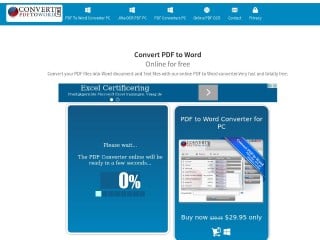 Screenshot sito: Convert Pdf to Word
