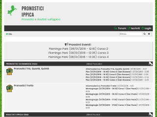 Screenshot sito: Pronostici Ippica