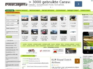 Screenshot sito: TrovoCamper