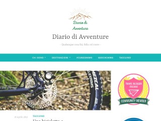 Screenshot sito: Diario di Avventure