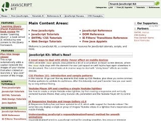 Screenshot sito: Javascript Kit