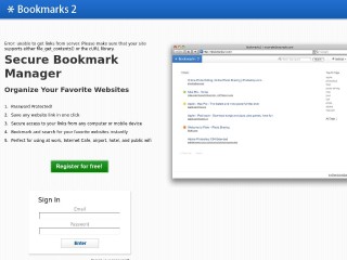 Screenshot sito: Bookmarks2.com