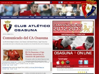 Screenshot sito: Osasuna