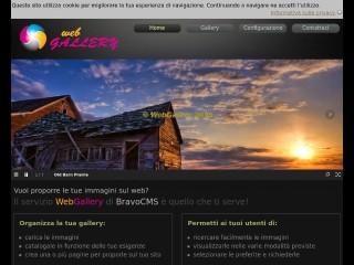 Screenshot sito: WebGallery di BravoCMS