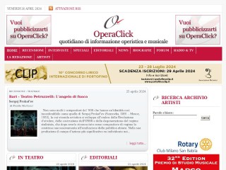 Screenshot sito: OperaClick