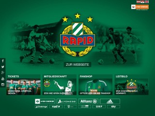 Screenshot sito: Rapid Vienna
