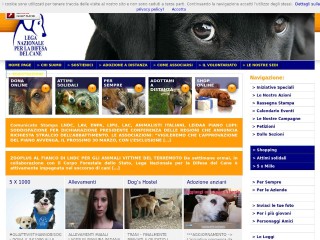 Screenshot sito: Lega del Cane