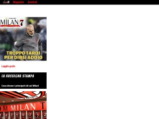 Screenshot sito: Milan7
