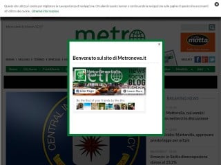 Screenshot sito: Metro News