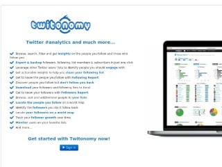 Screenshot sito: Twitonomy
