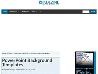 Screenshot sito: Indezine PowerPoint Templates