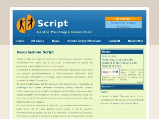 Screenshot sito: Script-Riflessioni