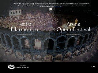 Screenshot sito: Arena di Verona