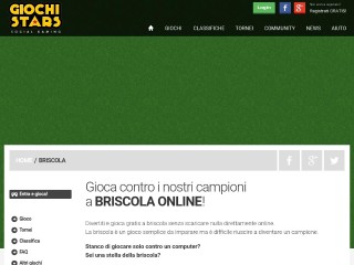 Screenshot sito: Briscolastars.it