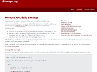 Screenshot sito: Sitemaps.org