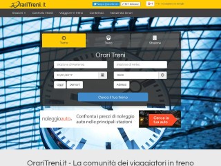 Screenshot sito: OrariTreni.it