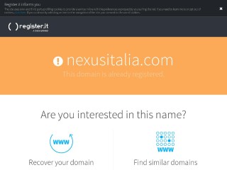 Screenshot sito: Nexus Italia
