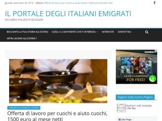 Screenshot sito: Italiani Emigrati