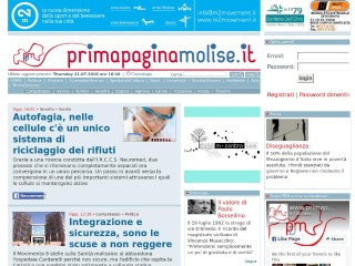 Screenshot sito: PrimapaginaMolise.it