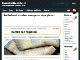 Screenshot sito: Pianetaricette.it
