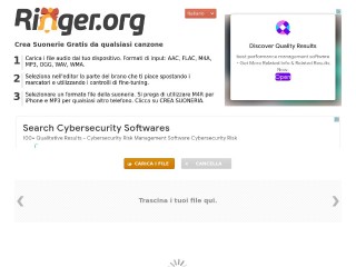 Screenshot sito: Ringer