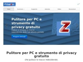 Screenshot sito: Privazer
